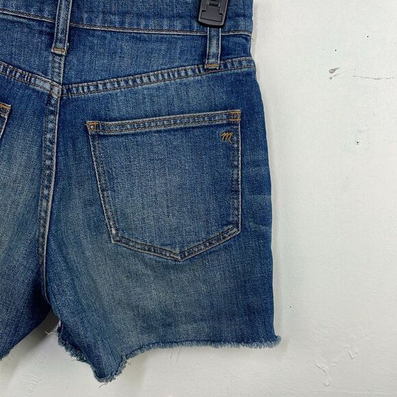 Madewell Classic Blue Denim Shorts with raw hem size 23 - Picture 3 of 11
